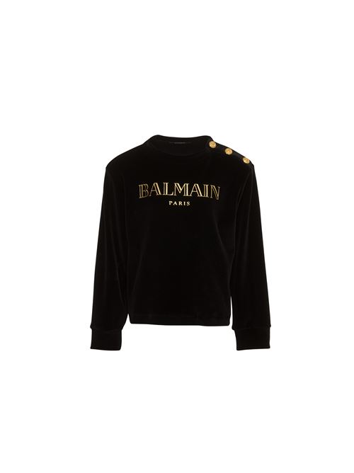 Felpa, unisex, logata. BALMAIN | BV4R60 U0173930OR